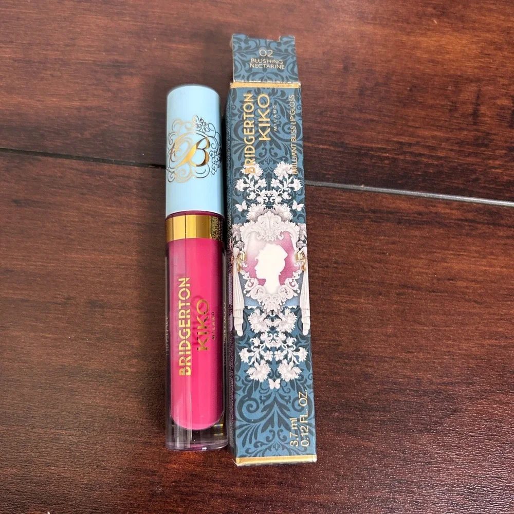 NIB Kiko Milano Lip Gloss Women 3.7ml Pink NEW Bridgerton Blushing Nectarine 02